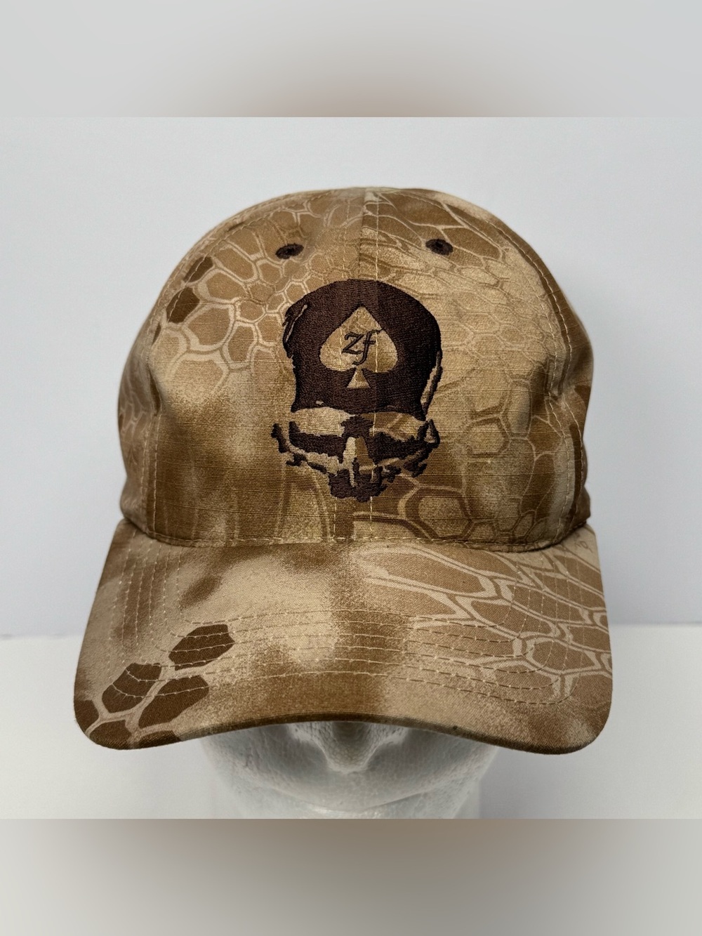Zero Foxtrot Kryptek Camo Tactical Hat USA Skull Strapback Outdoor Gorpcore Hike